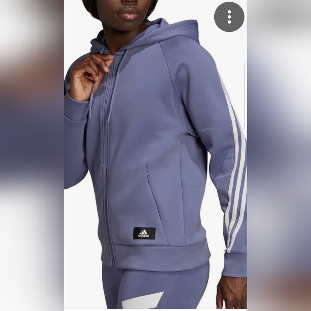 Women's hooded Adidas full zip track top NWT